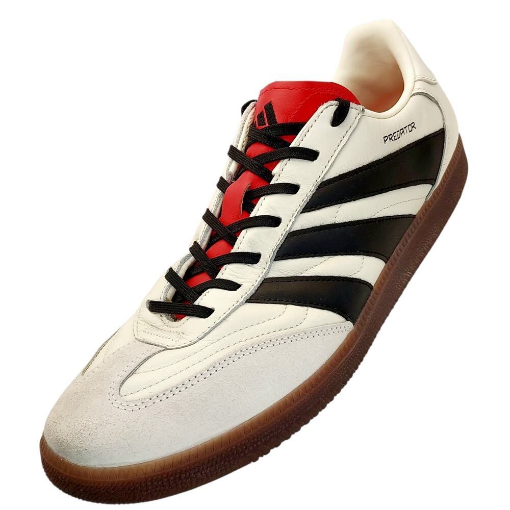 Adidas Predator Freestyle Men's Indoor Soccer Shoe Off White Black Red Size 13.5